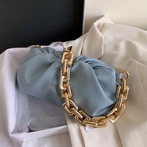 Blue Cloud Pouch w/ Removable Chain